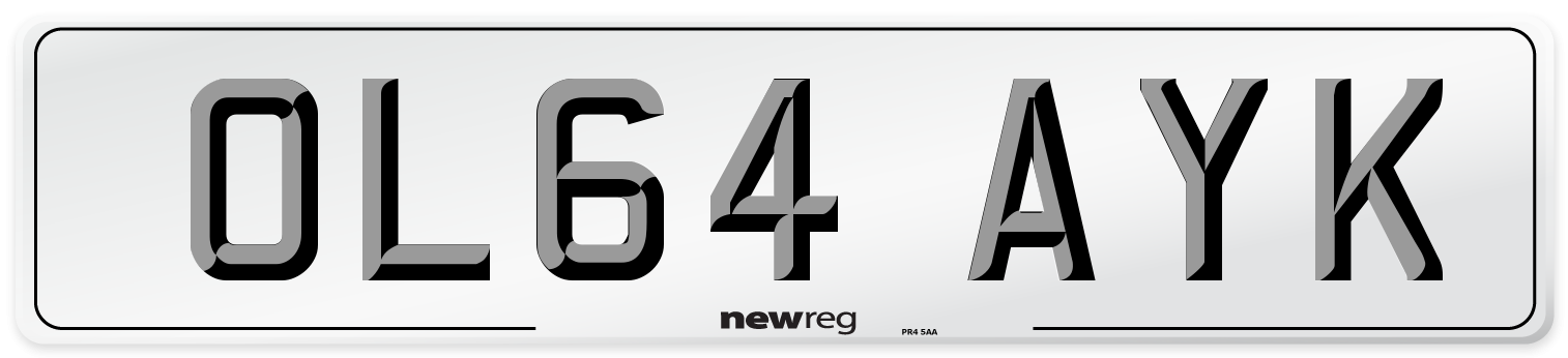 OL64 AYK Number Plate from New Reg